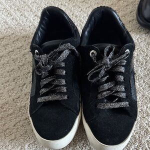 Zadig & Voltaire Black Sneakers with Silver Laces